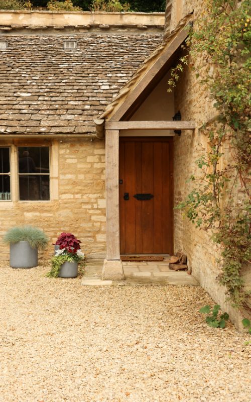 gravel driveway in countyrside
